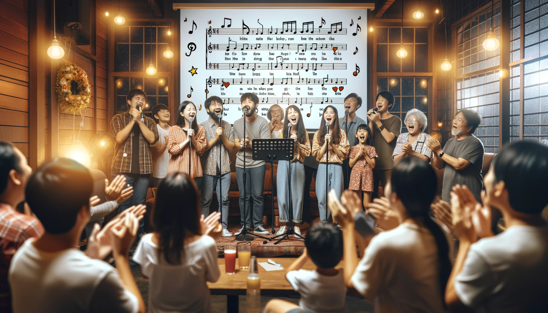 Join the Sing Along. Create a playlist of popular songs and take turns singing. Perfect for a fun-filled music session with friends!