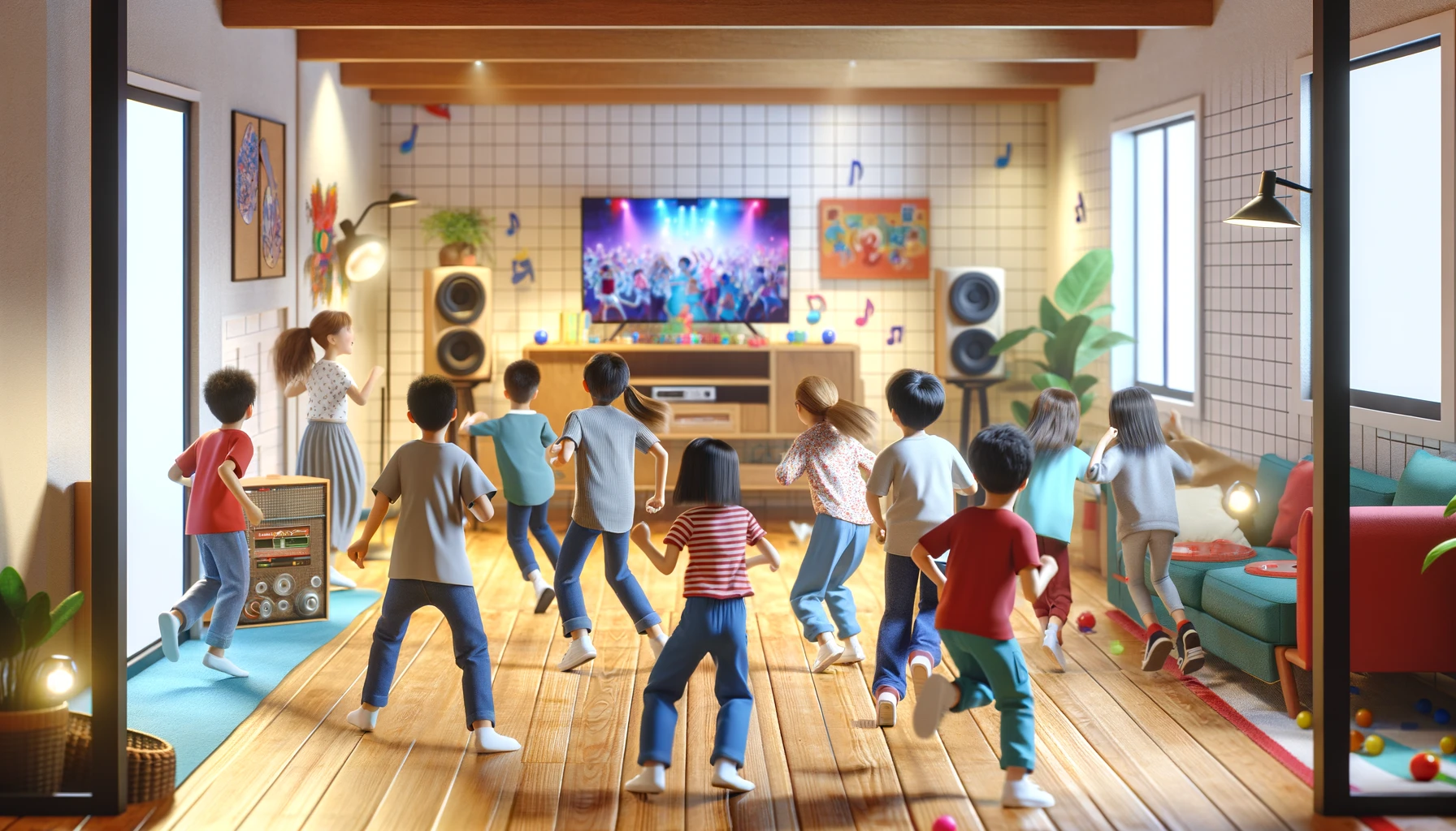 Join the Freeze Dance game! Dance to the music and freeze when it stops. Last person dancing wins. Perfect for kids' parties and fun group activities.