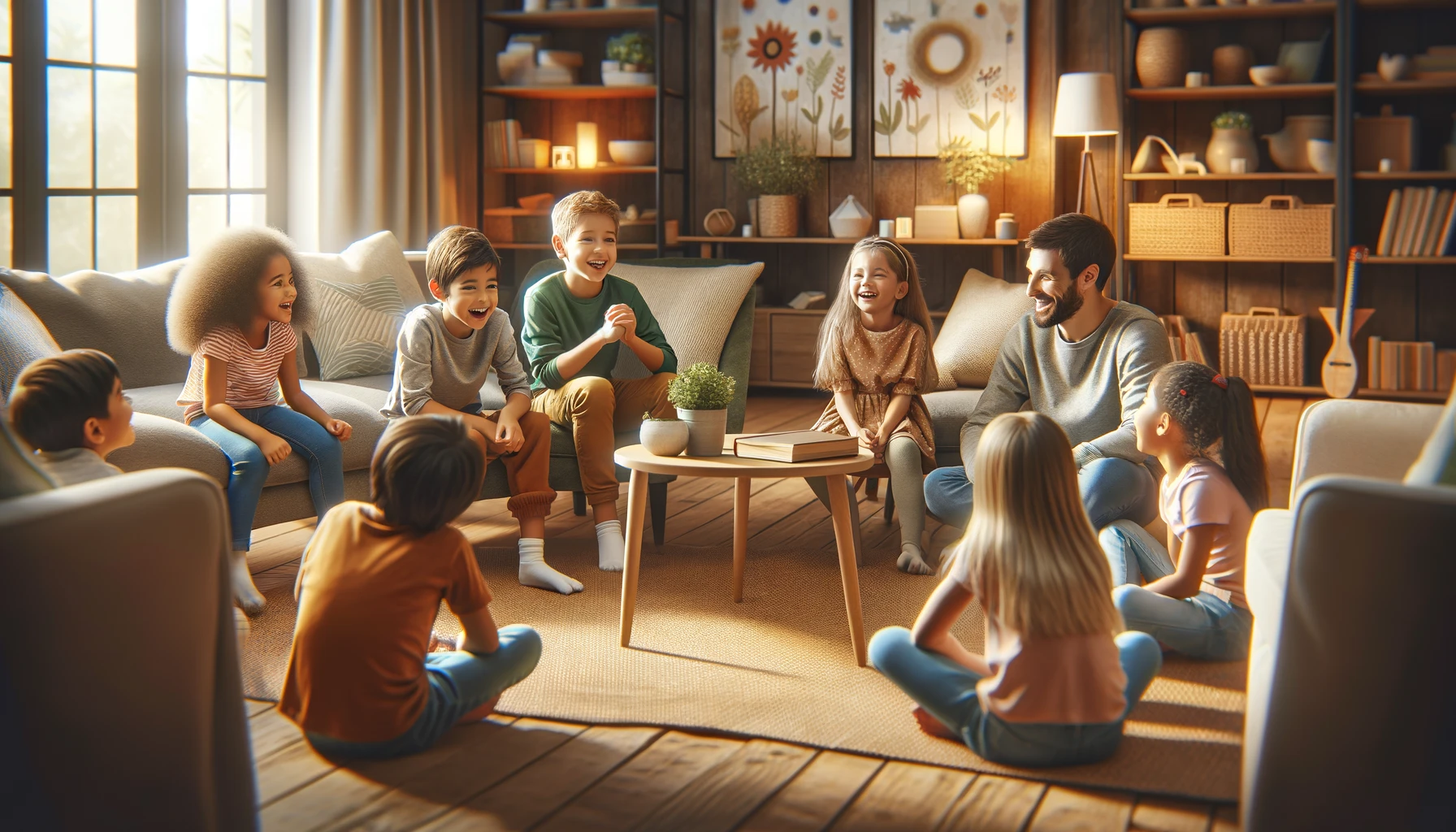 Engage in Improv Storytelling! Start a story with a sentence and have each person add a sentence to keep it going. Perfect for creative group fun!