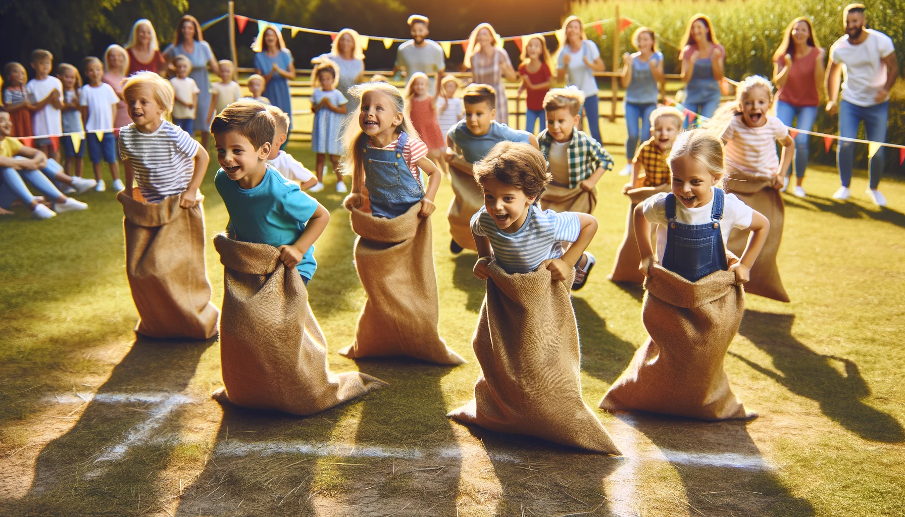 Join the fun of a sack race as players hop to the finish line inside a sack or pillowcase. Perfect for lively competitions!