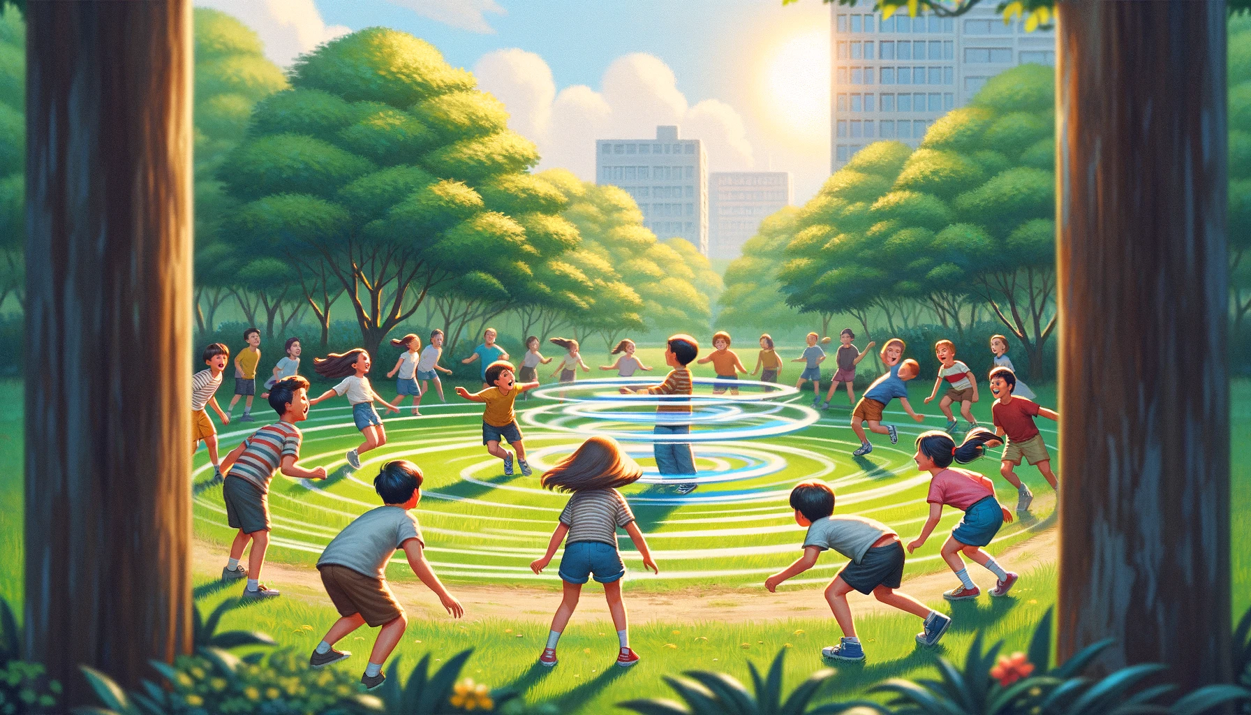 Enjoy Spin Chasey, a fun game to play in groups where everyone spins and then tries to catch each other. Perfect for lively gatherings!