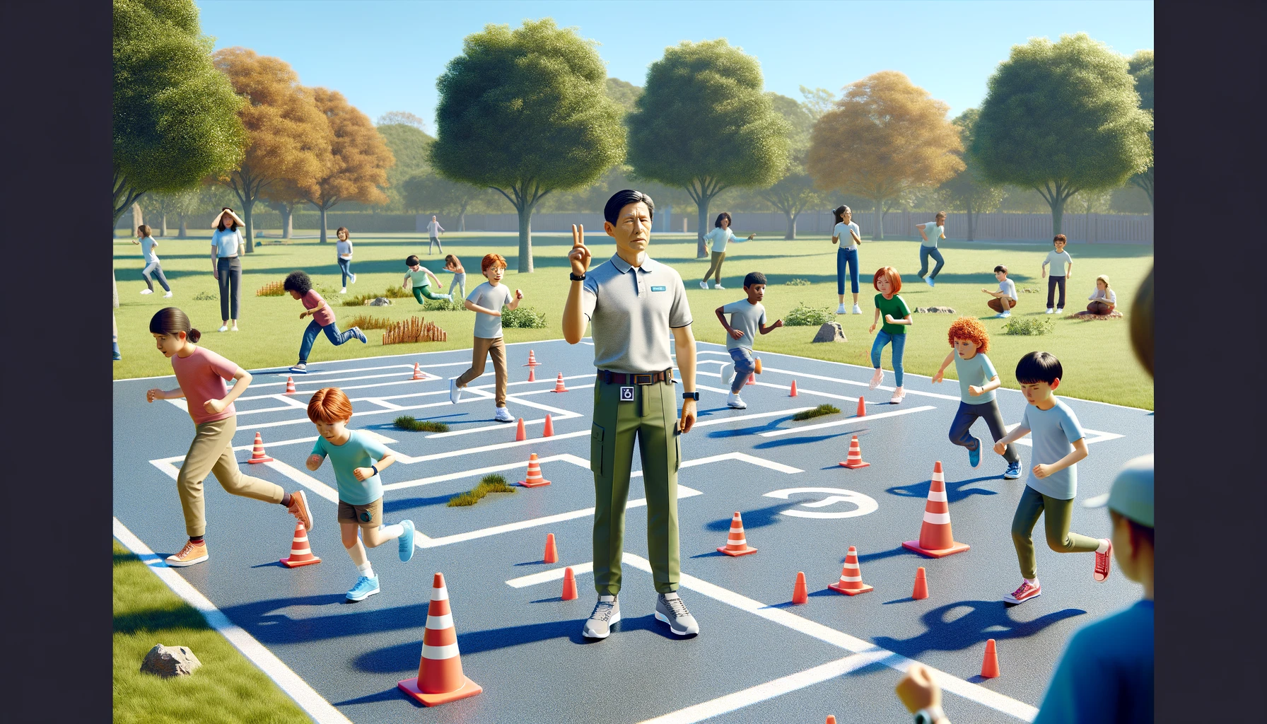 Play Commando! A thrilling mix of hide and seek and red light green light. Tag all checkpoints and return without being seen. Perfect for a fun outdoor group activity!