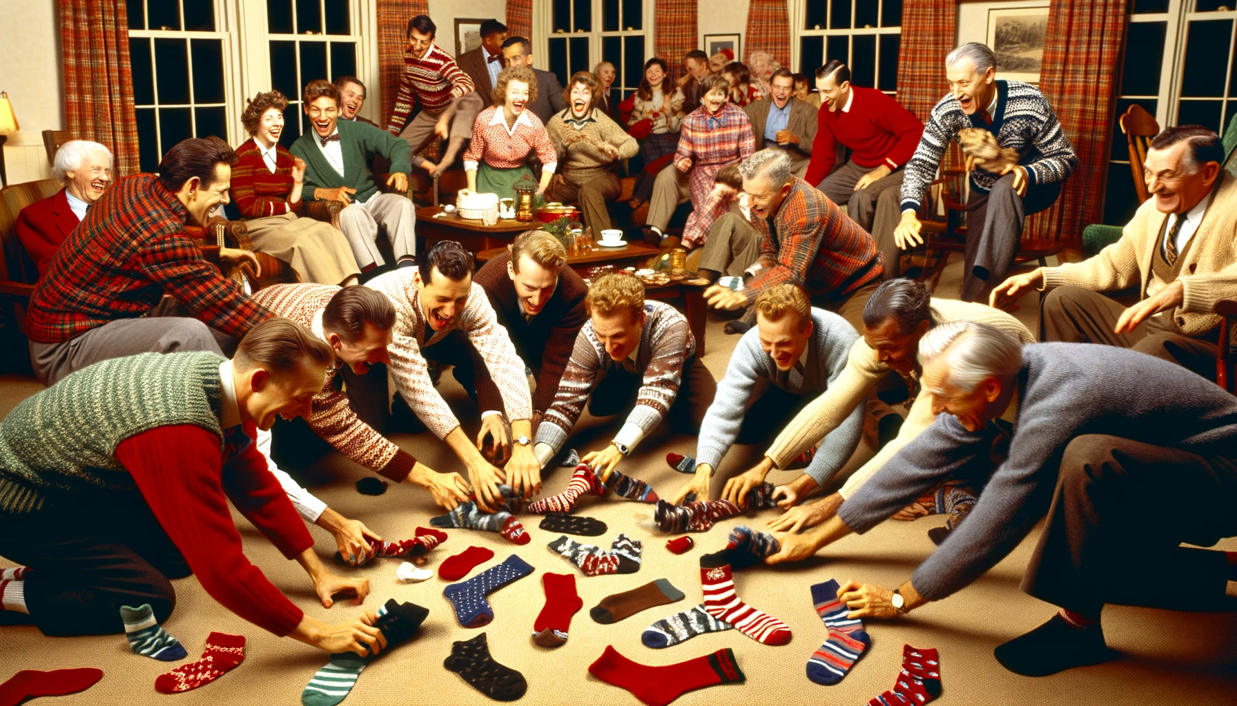 Play the Sock Thief game! On hands and knees, steal others' socks while protecting your own. Last person with a sock wins or the team with the most socks wins!